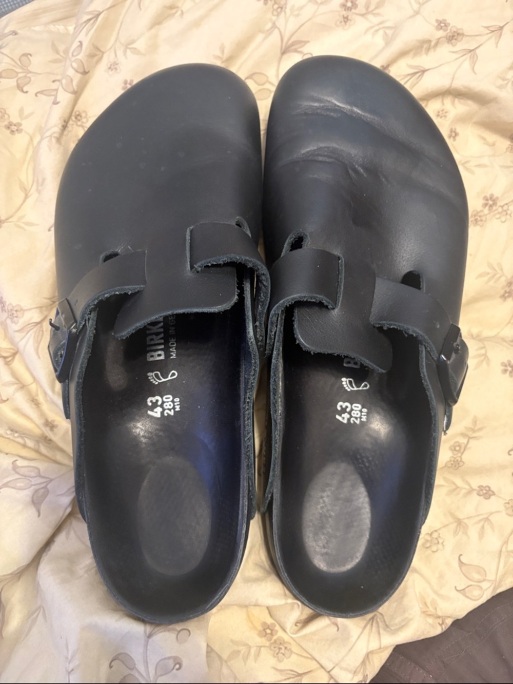 Birkenstock Boston Leather Slip-On Clogs with Buckle